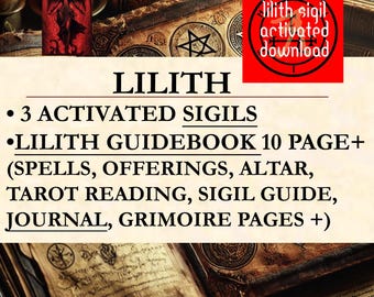 Lilith Guide & Lilith Activated Sigils Working with Demon Magic Book of Shadows Pagan Deity Goddess Spell Wiccan Grimoire Pages Witchcraft
