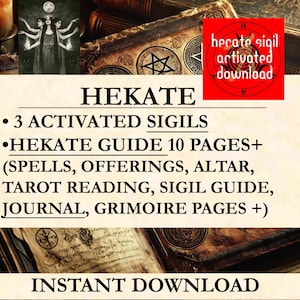 Hekate Guide & Hekate Activated Sigils Working with Demon Magic Book of Shadows Pagan Deity Goddess Spell Wiccan Grimoire Pages Witchcraft