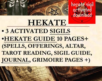Hekate Guide & Hekate Activated Sigils Working with Demon Magic Book of Shadows Pagan Deity Goddess Spell Wiccan Grimoire Pages Witchcraft