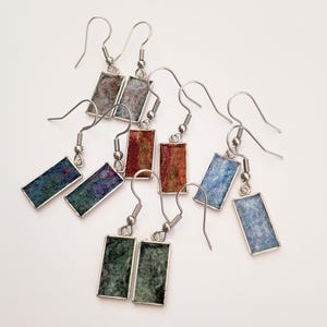 Handmade Felted Merino Wool Earrings: Stainless Steel Drop