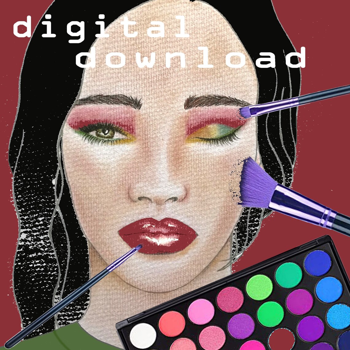 Makeup Face Chart PDF Makeup Chart Design Sheet Instant Etsy
