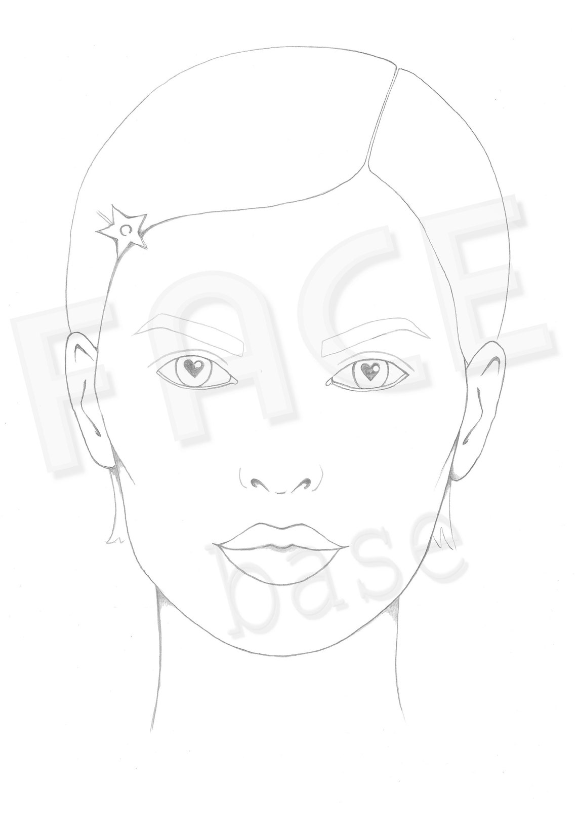 Makeup Face Chart PDF Makeup Face Chart Design Sheet instant Download