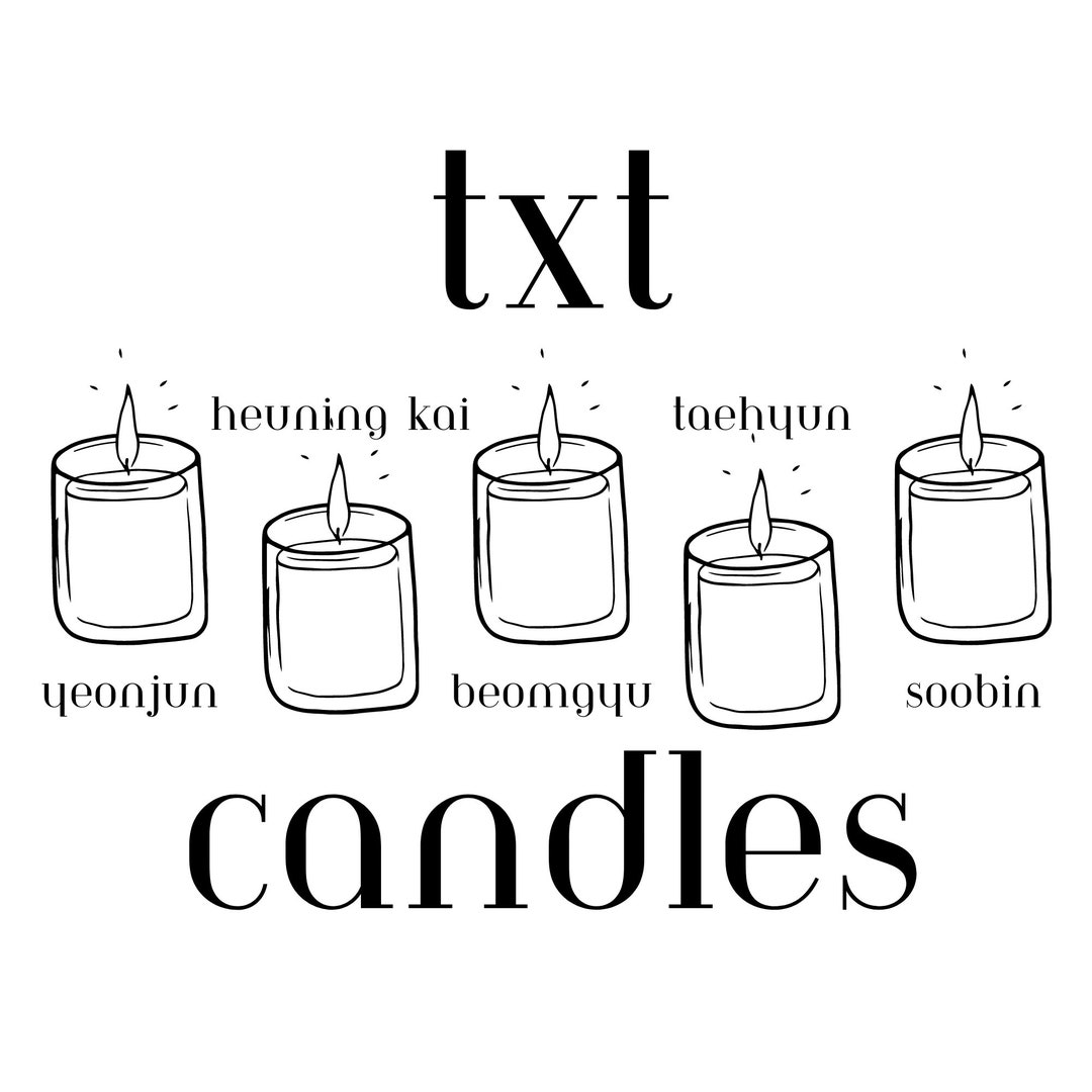 TXT Candles Etsy