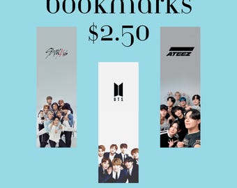 K-Pop Bookmarks (ATEEZ, BTS, & Stray Kids)