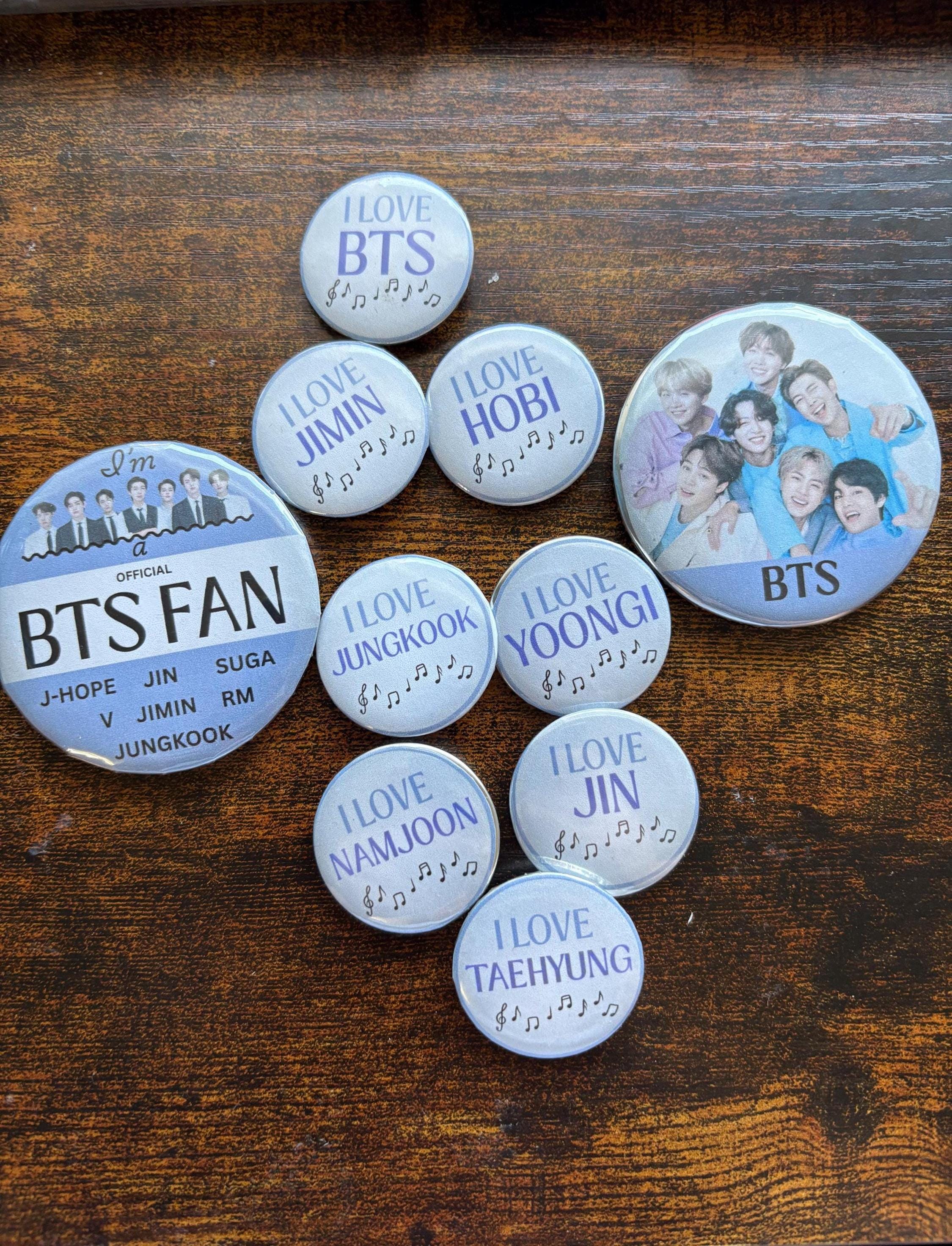 Vintage-style BTS Pinback Buttons - Etsy