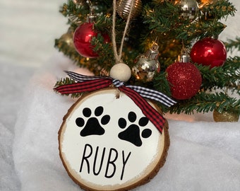 Custom Pet name ornament | Custom wooden ornament | Christmas ornament | Stocking stuffer