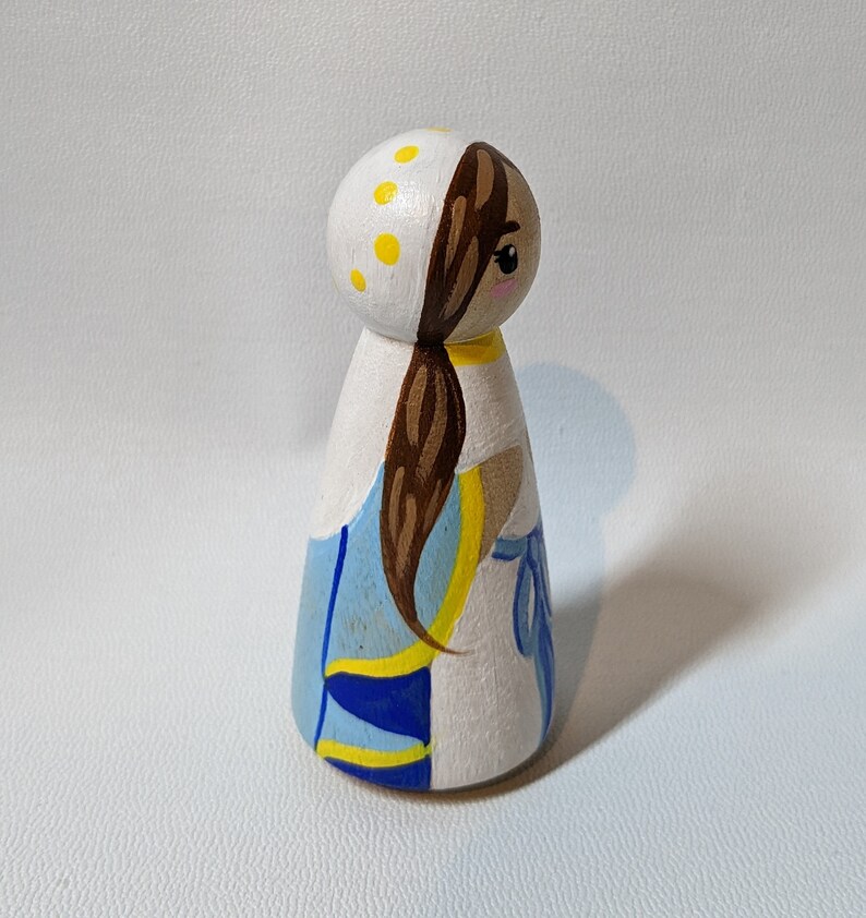 Our Lady of Grace Peg Doll Catholic Saint Peg Doll Etsy