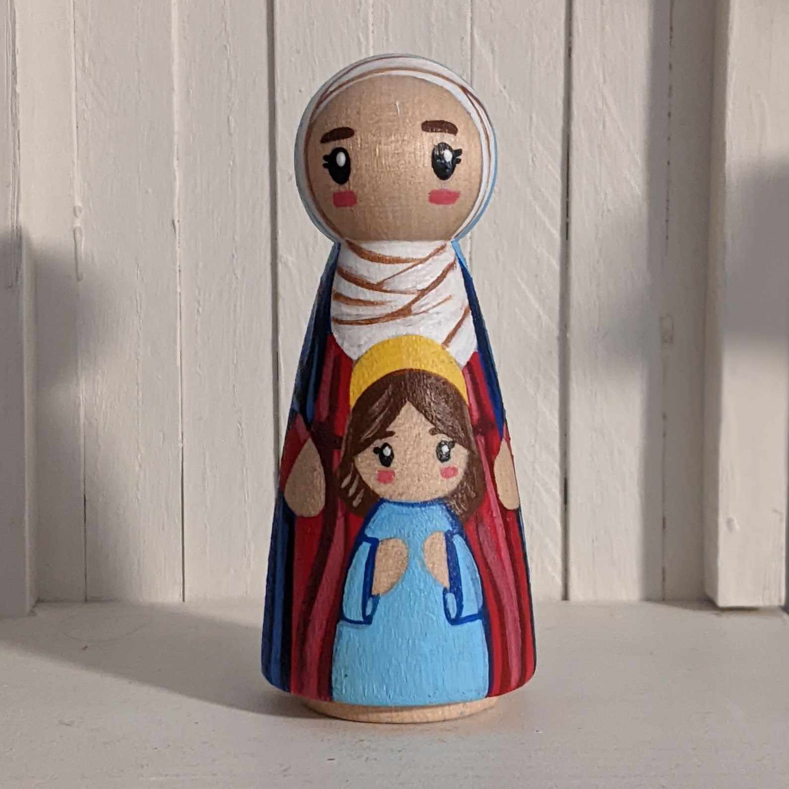 St. Anne Peg Doll, Catholic Saint Peg Doll, Catechesis of Good Shepherd ...