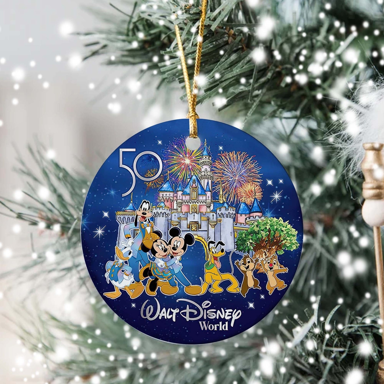 Disney 50th Ornament Disney Character Ornament Disney 50th Etsy