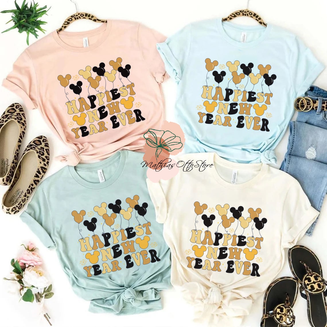 Discover Happiest New Year Ever Shirt, Disney Happy New Year Shirt, Mickey Balloon Shirt