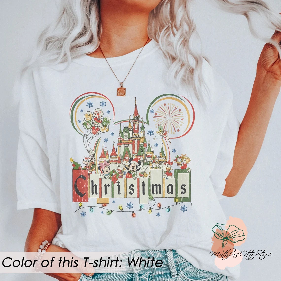 Discover Retro Disney Comfort Colors Shirt, Disney Castle Christmas Shirt, Mickey and Friends Shirt, Disney Christmas Shirt, Christmas Family Shirt