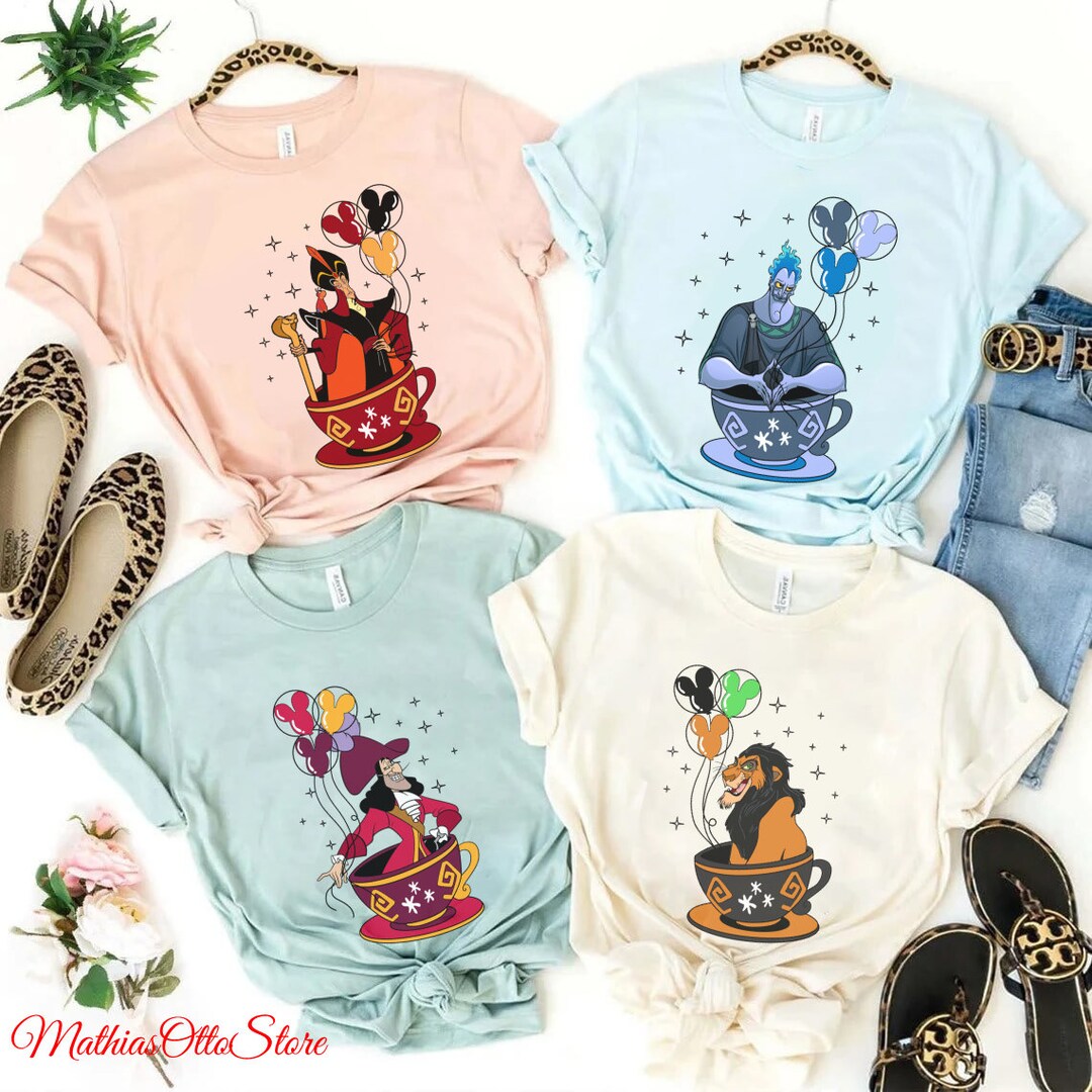 Disney Villain Shirt Disney Teacup Shirt Disney Balloon Etsy