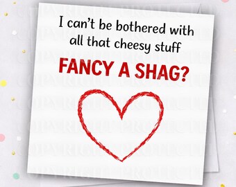 FANCY A.... Valentines Day Card Girlfriend Boyfriend Wife Sexual Naughty Funny Cheeky Rude Humour Valentine's
