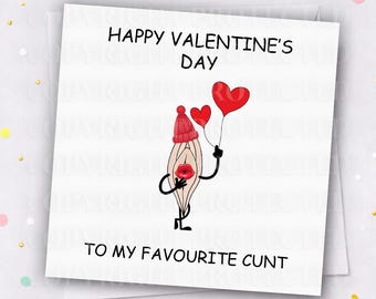 FAVOURITE C**T Valentines Day Card Wife Girlfriend Partner Friend Her Rude Valentine's Funny