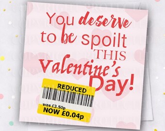 REDUCED Valentines Day Card Wife Husband Boyfriend Girlfriend Funny Rude Cheeky Humour Valentine's