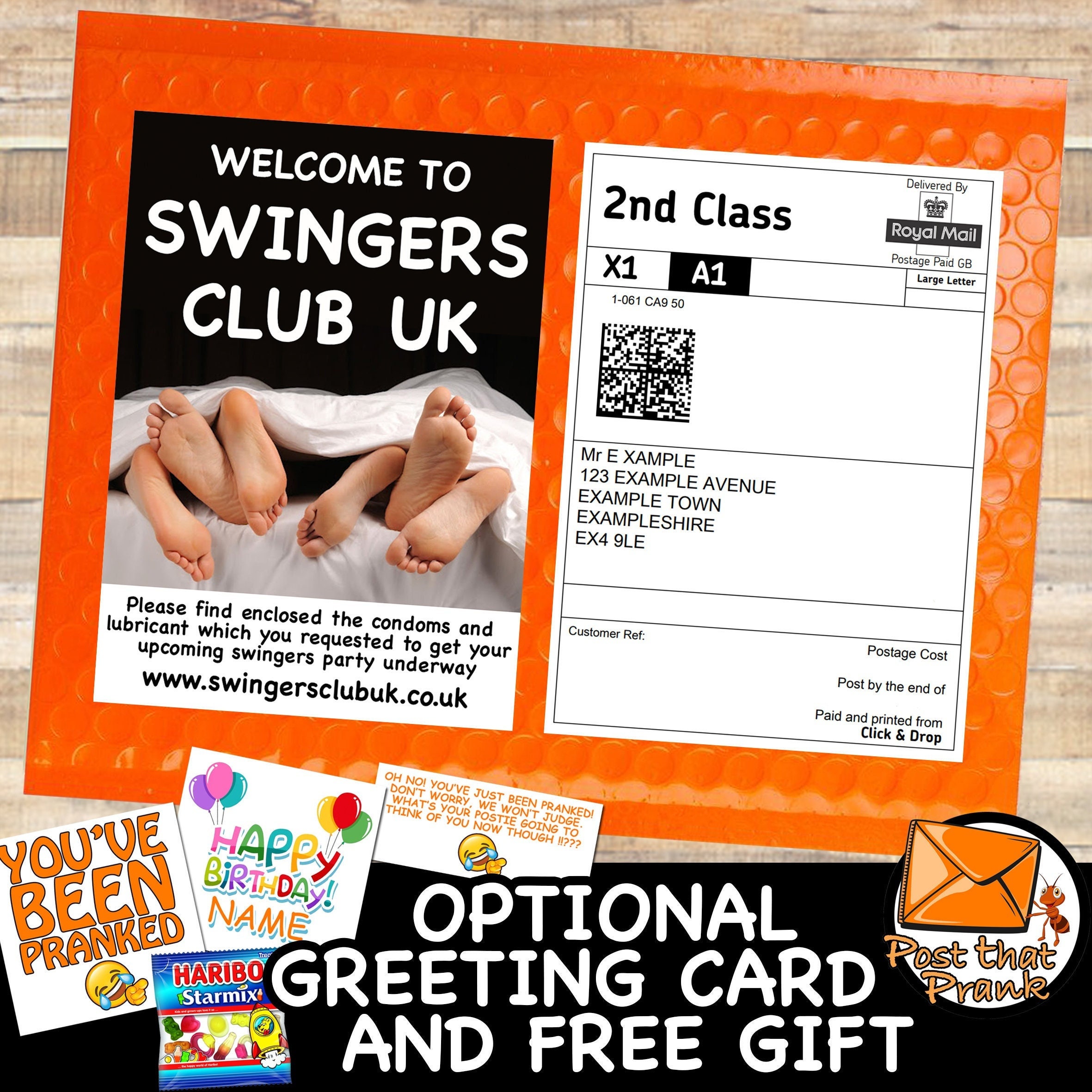 SWINGERS CLUB Prank Mail Package Sent Directly to Victim image image