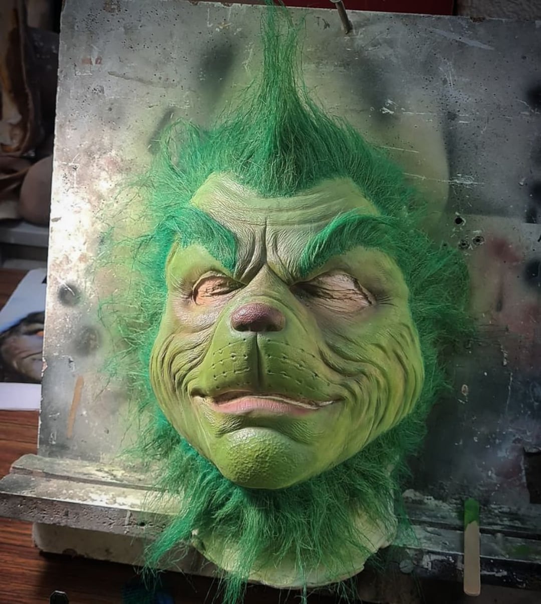 Applysu Masque De Grinch Pour Adulte - Costume De Monstre Vert Pour Halloween, Noël, Cosplay, Fête, Décoration De Noël