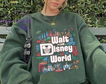Retro Vintage Walt Disney World Sweatshirt Disneyworld Trip - Etsy