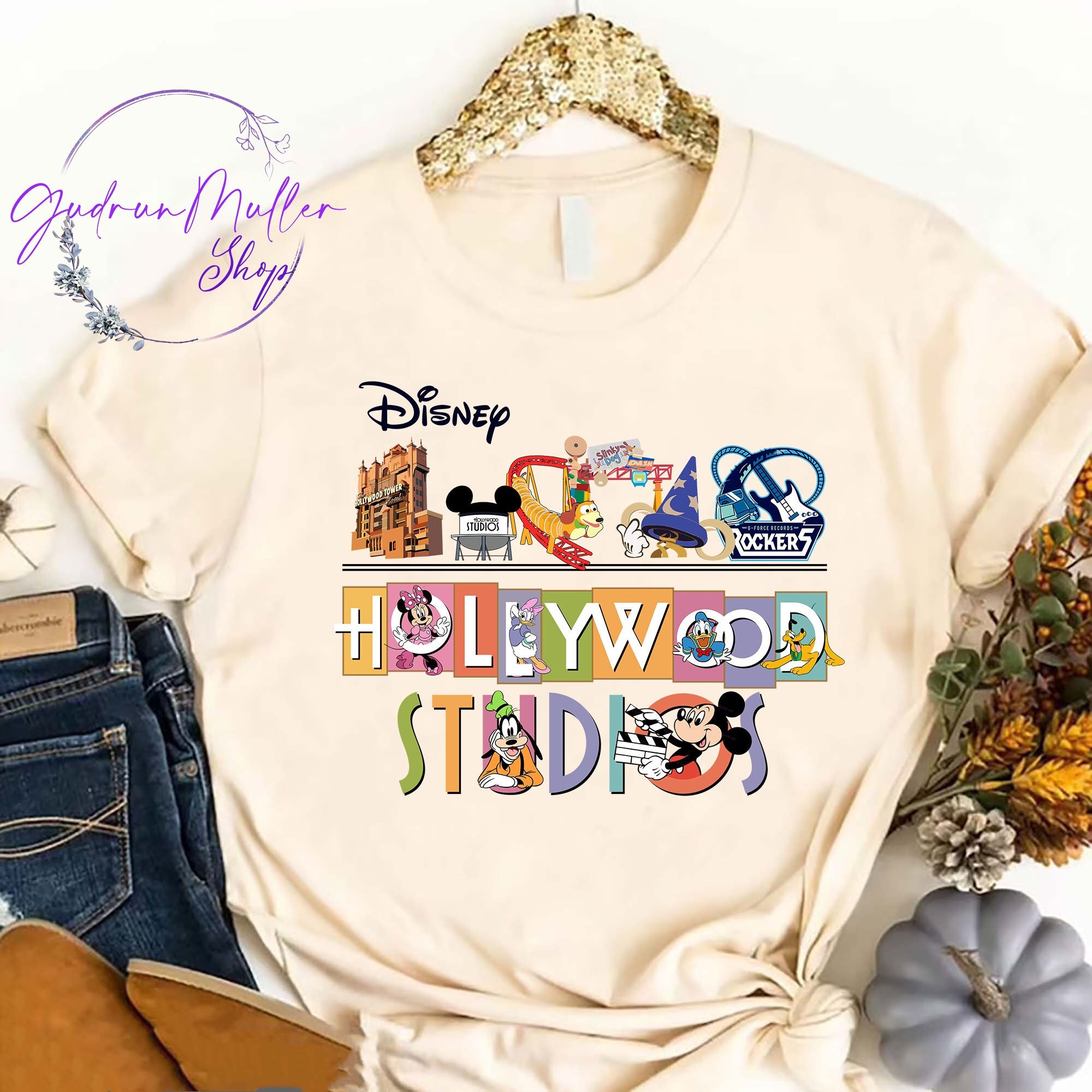 Vintage Hollywood Studios Shirts, Disneyworld Trip Shirt