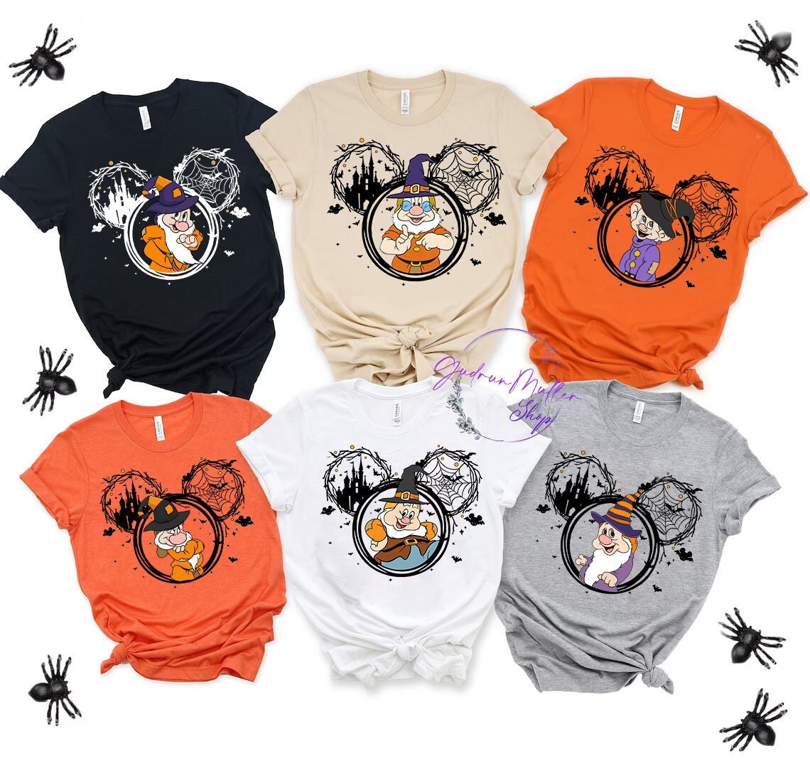 Discover Seven Dwarfs Halloween Shirt, Snow White Halloween Shirt, Disney Halloween Shirt