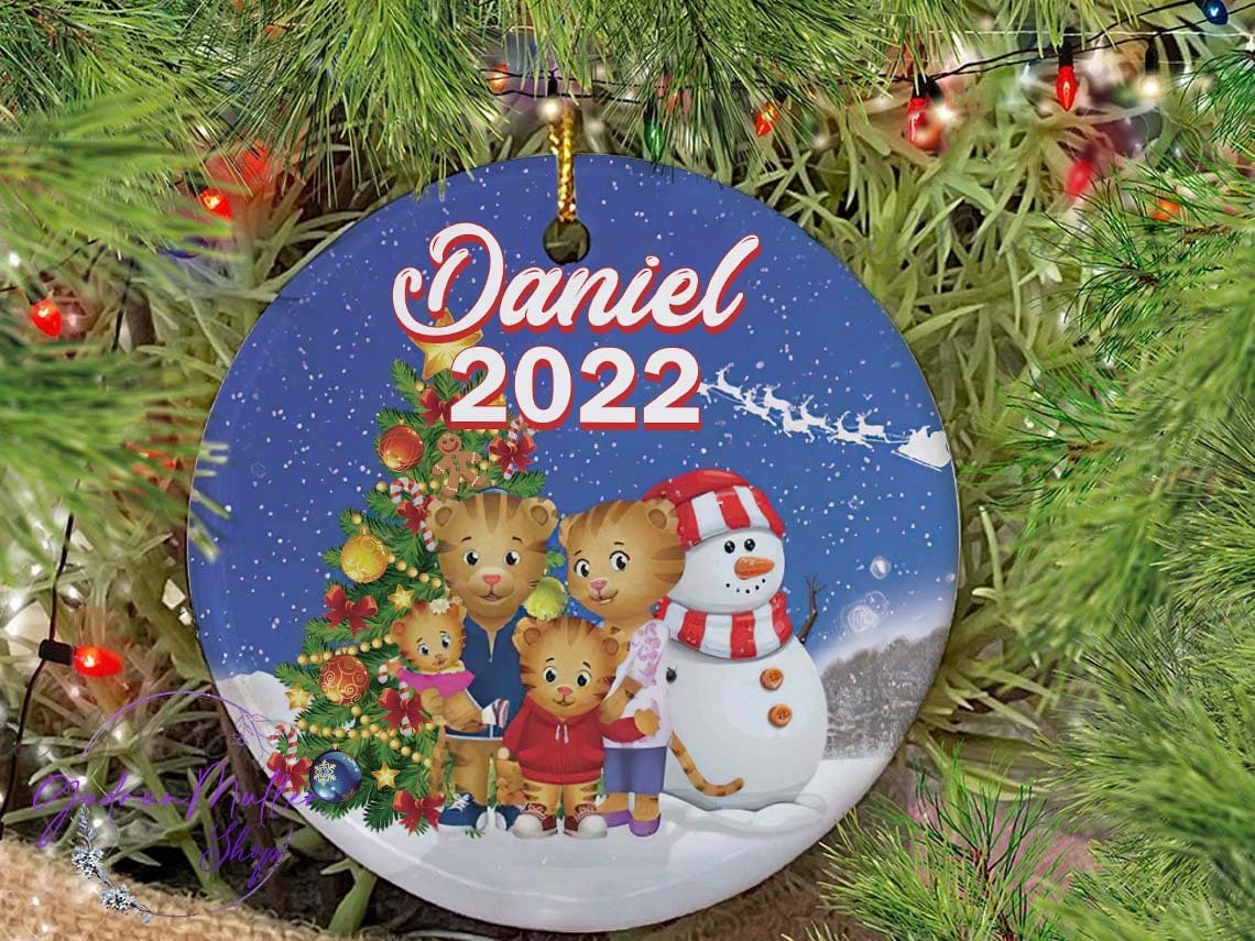 Daniel Tiger Chirstmas Family Ceramic Ornament