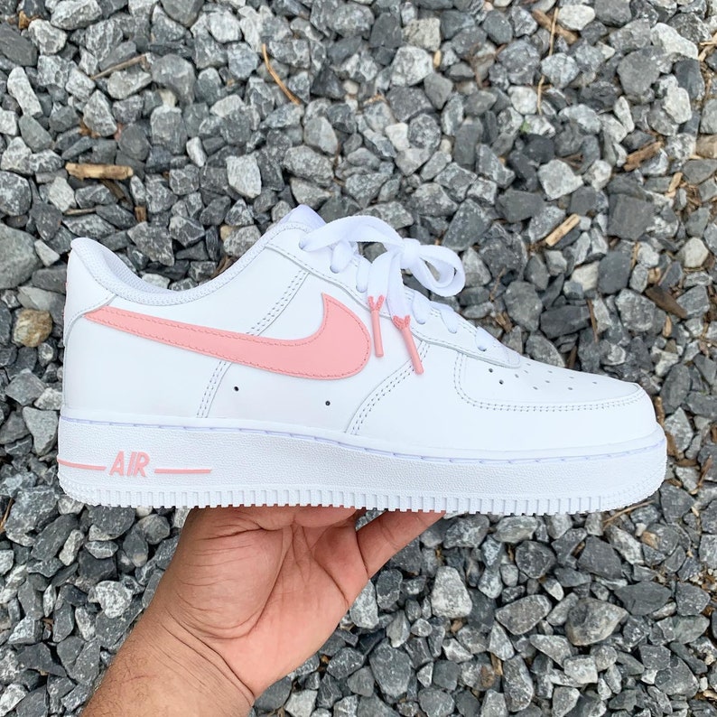 custom air force 1 pink swoosh