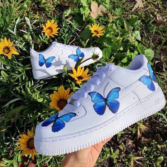 white air forces butterfly