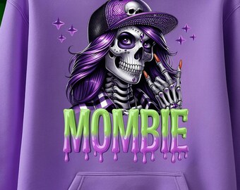Mombie Halloween PNG: Spooky Mom Skeleton Graphic (Digital Download