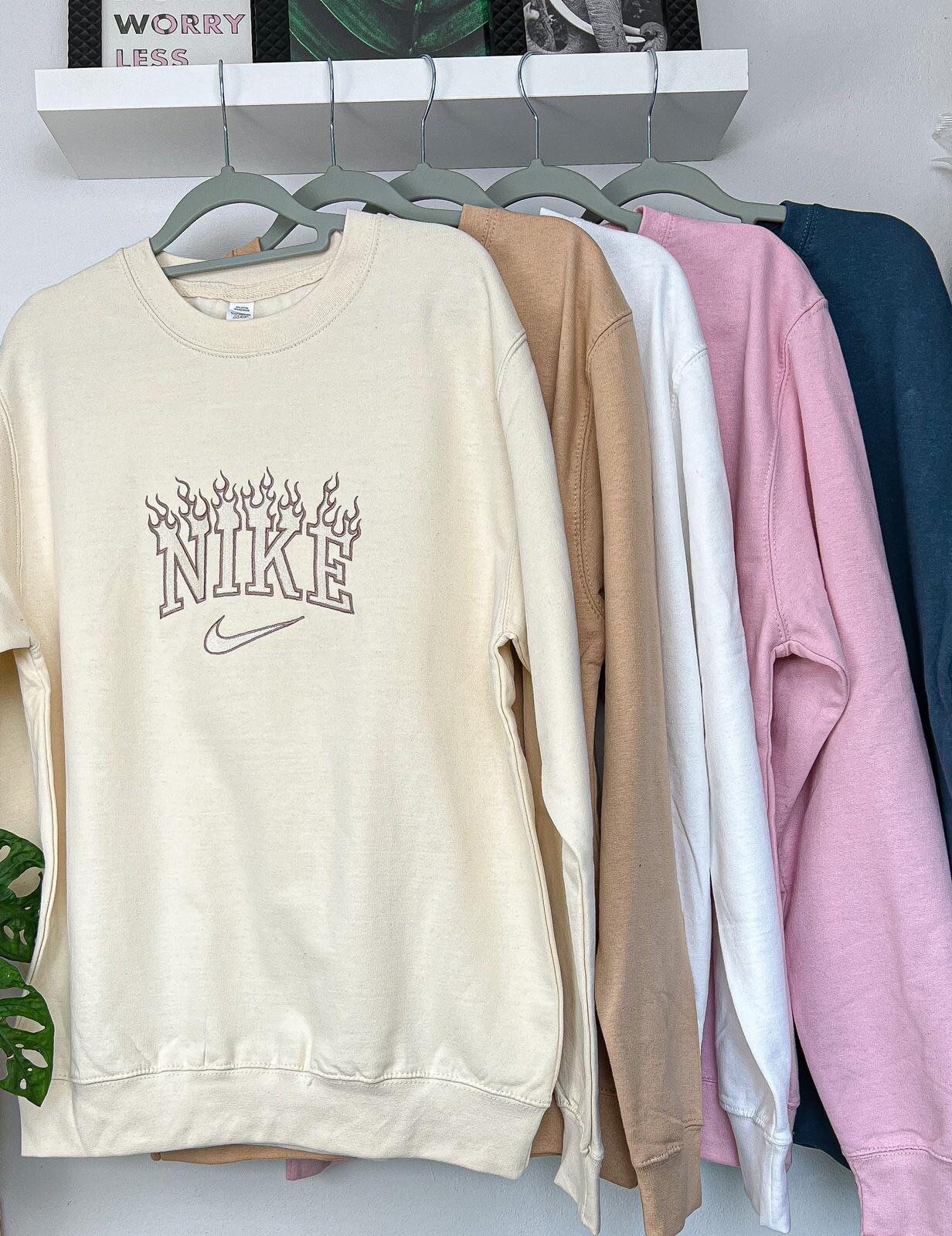 Vintage Nike Sweatshirt Beige - Etsy UK