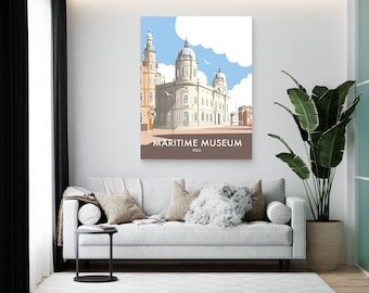 Maritime Museum, Hull Art Print by Dave Thompson - Available in multiple sizes A4 / A3 / A2 / A1