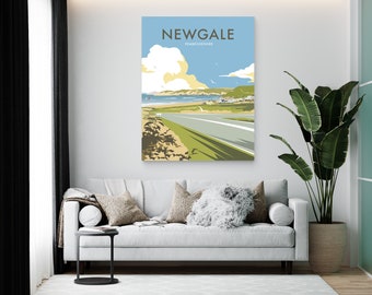 Newgale Art Print by Dave Thompson - Available in multiple sizes A4 / A3 / A2 / A1