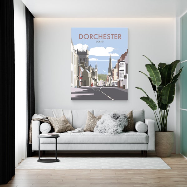 Dorchester, Dorset Art Print by Dave Thompson - Available in multiple sizes A4 / A3 / A2 / A1