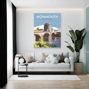 Monmouth, Monnow Bridge Art Print by Dave Thompson - Available in multiple sizes A4 / A3 / A2 / A1