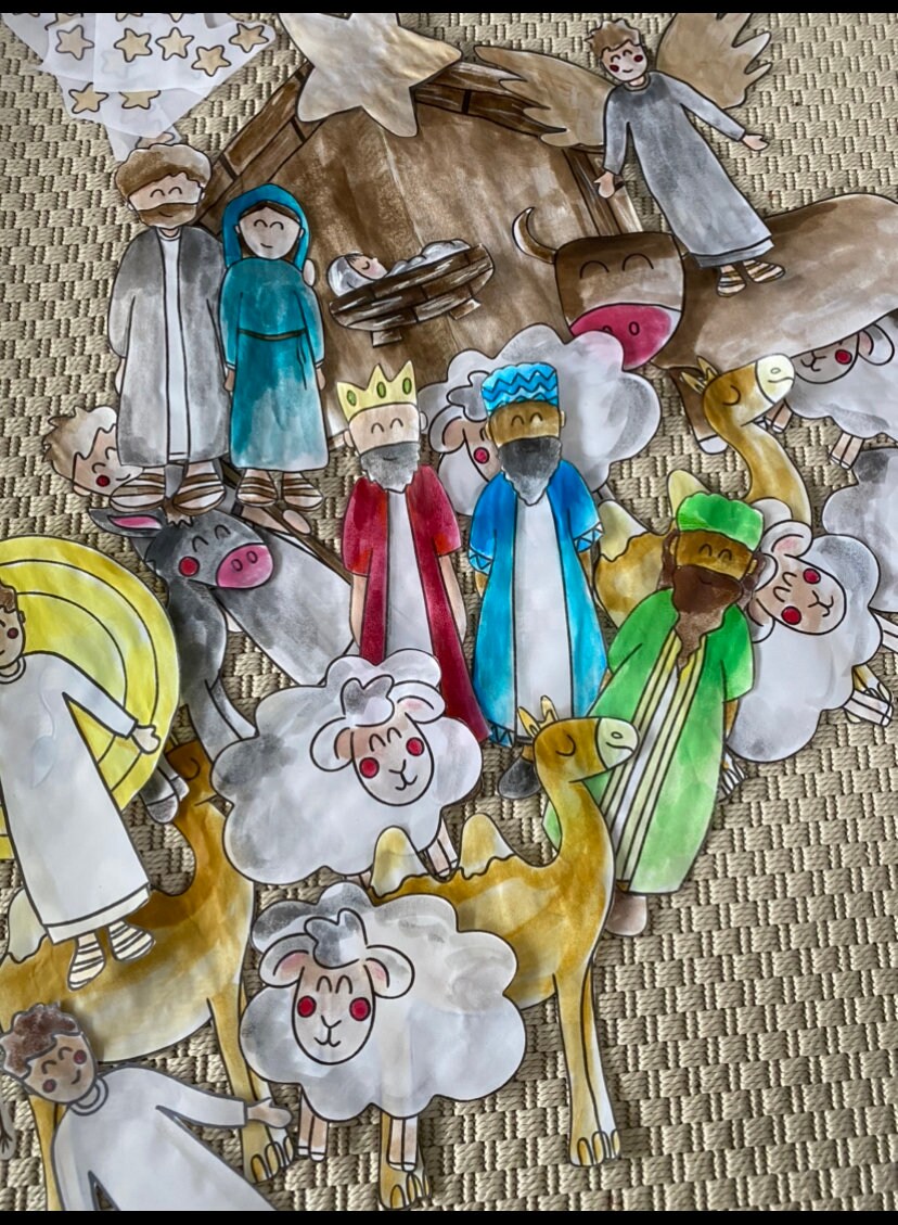 Ausmalbilder Weihnachtskrippe digitale Datei - Etsy.de