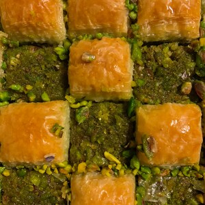 Turkish Baklava with Pistachio, Special Turkish Baklava, Baklava, gift, Metal tin box image 2