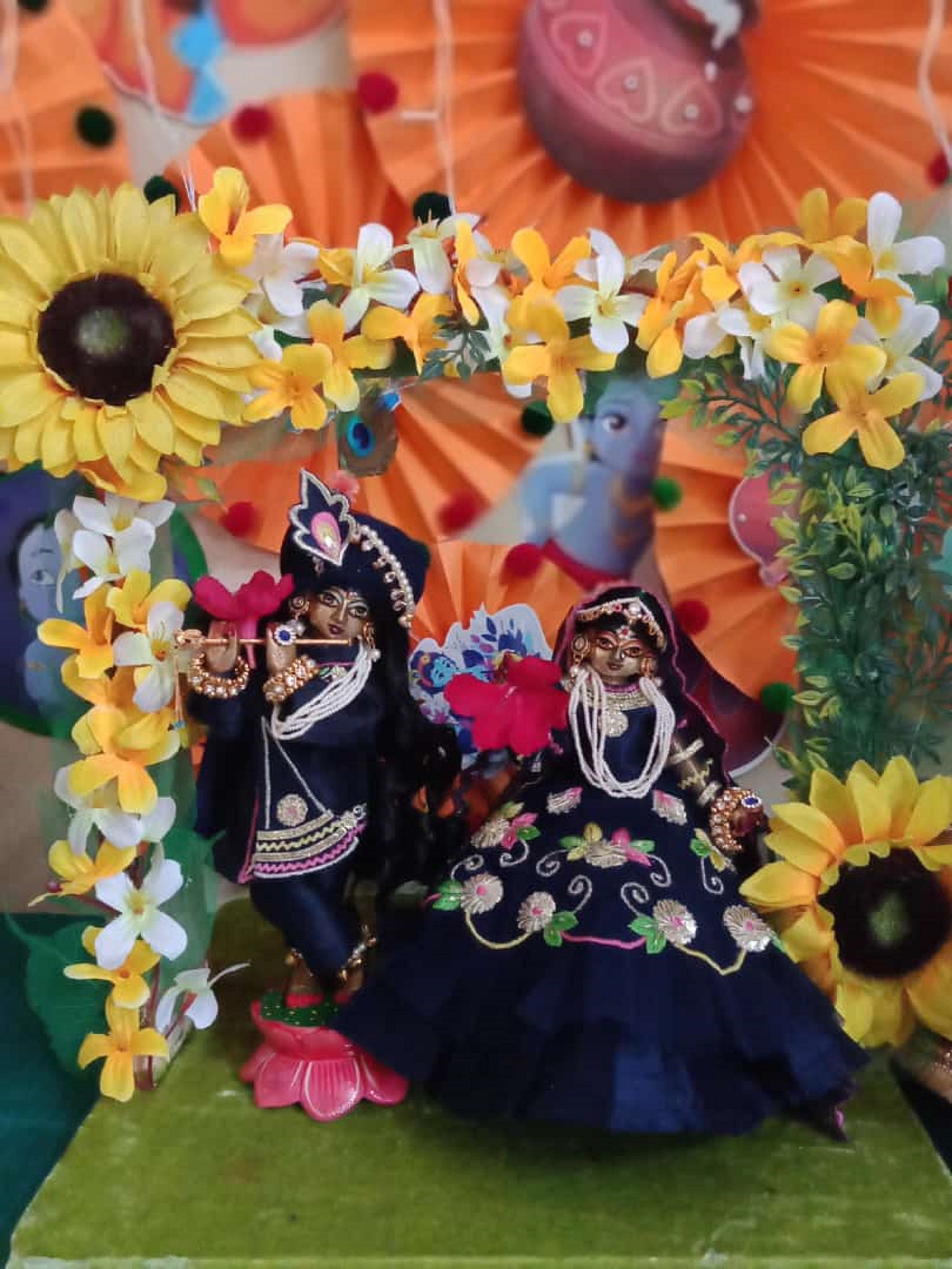 Beautiful Dress for Radha Krishna/ Blue 