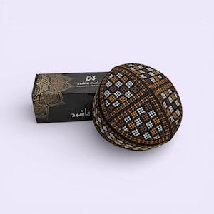 Hombres kufi étnico serie JAVA, sombrero de oración, sombrero musulmán, gorra musulmana kufiah