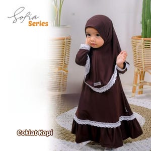 princess polly baby blue dress Brown Dress with Hijab main image 1