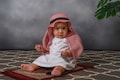 Baby boys abaya full sets, abaya and red & black turban free for age 0-2 years old product logo
