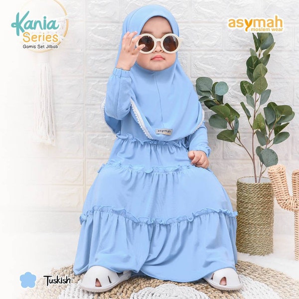 0-3 years old Baby hijab and dress Turkish colour KANIA series