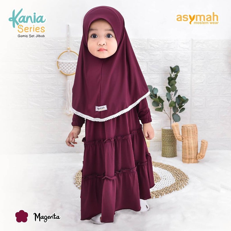 0-3 years old Baby hijab and dress Silver colour KANIA series zdjęcie 4