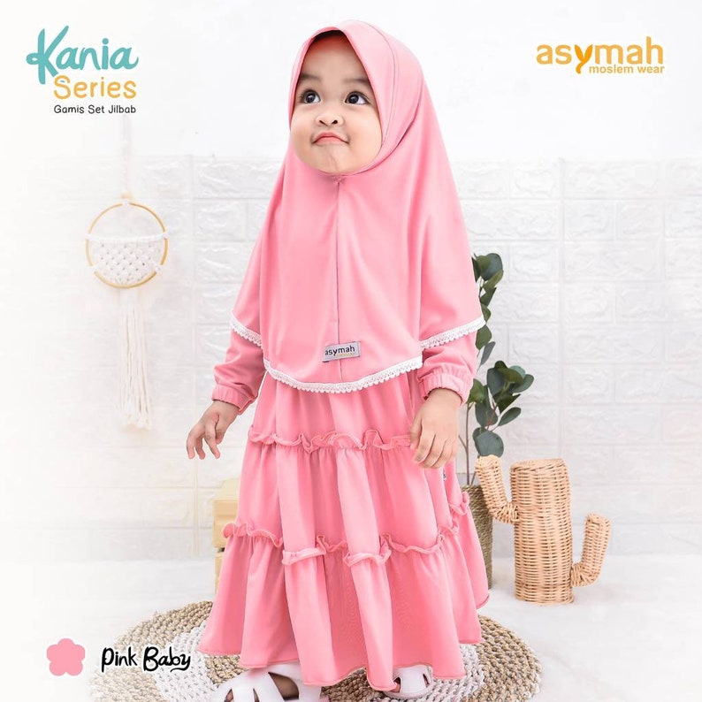 0-3 years old Baby hijab and dress Silver colour KANIA series zdjęcie 5