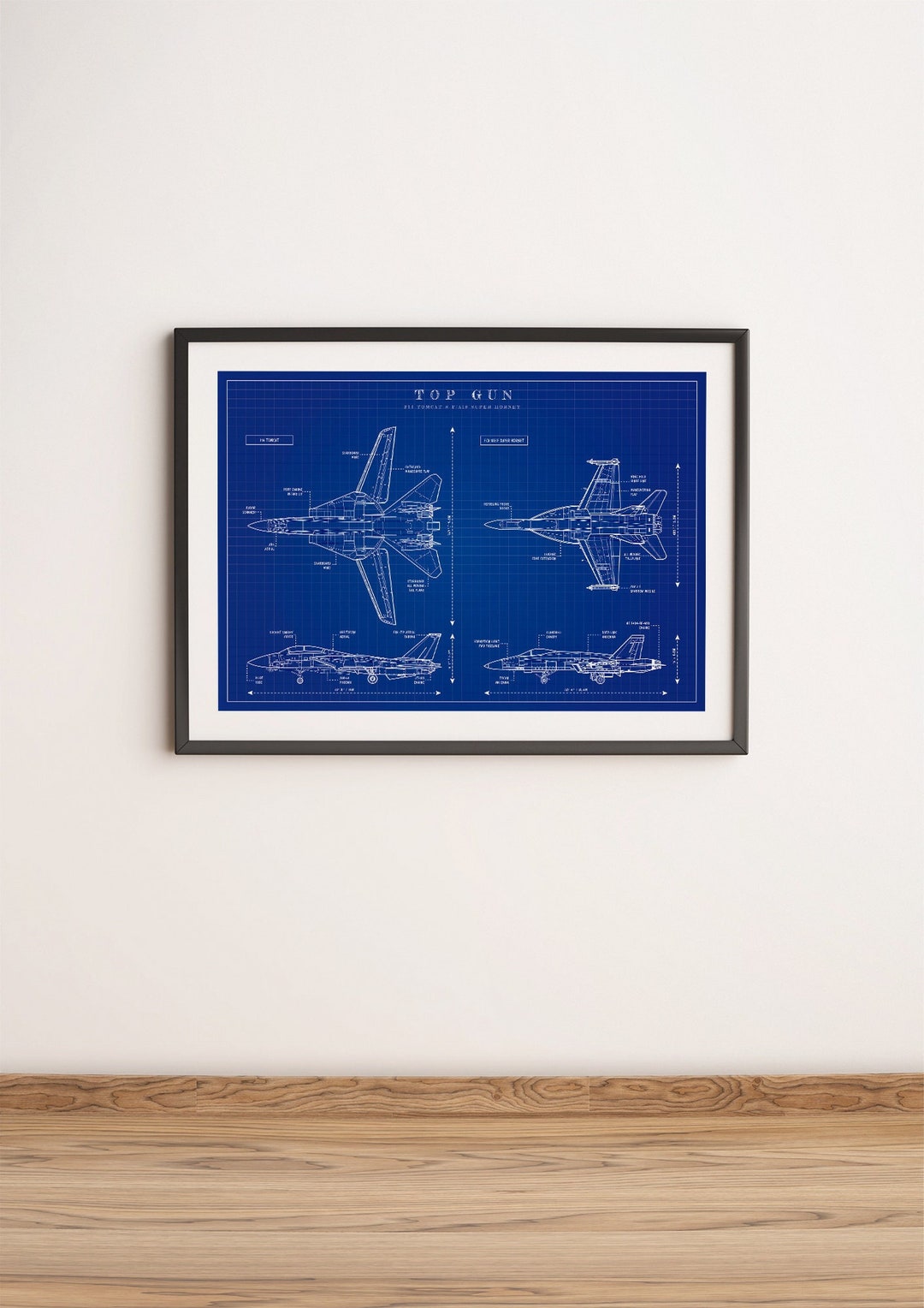 Top Gun Blueprint Poster - Etsy