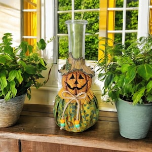 Polymer Clay Happy Pumpkin Vase
