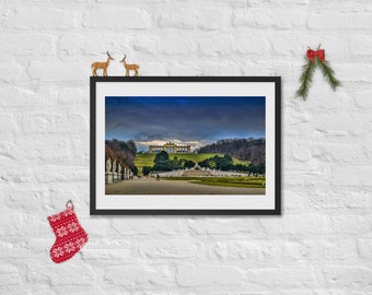 Winter View of Schönbrunn&#39;s Palace Garden. Printable wall art. Aesthetic Poster, Painting Print, Landscape Print, Travel Photography