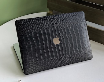 Charcoal Black Laptop Case Vegan leather Case Macbook Pro 13 Pro 15 Pro 16 A2485 Laptop Case Cover 2021 Pro 14 A2442 Air13 M2 A2681 A2338