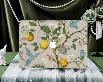 Levendige planten MacBook Case voor nieuwe MacBook Air 15 A2941, 14,2" A2918/A2992, 16,2" A2991, gepersonaliseerde naam, Air 13 Inch laptoptas