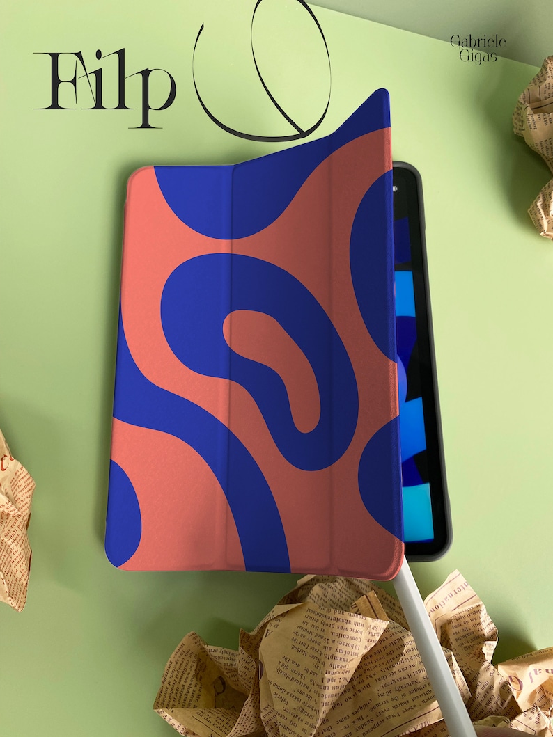 Nom personnalisé personnalisé Abstract Blue Puddle iPad Smart Case Cover iPad Pro 12.9, Pro 11 10.9 10.5 10.2 iPad Air 4 iPad 9 Case iPad Mini 6 image 9