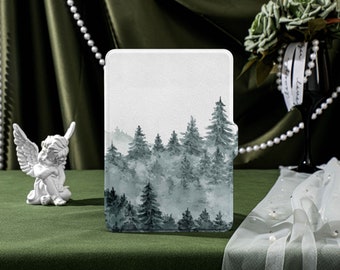 White Mist Forest Pine Tout nouveau boîtier Kindle 6" 2022, étui Kindle personnalisé, Paperwhite 2021, couverture 2022, étui Kindle 8e 10e 11e génération