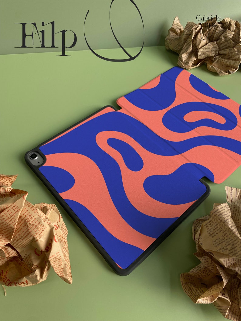 Nom personnalisé personnalisé Abstract Blue Puddle iPad Smart Case Cover iPad Pro 12.9, Pro 11 10.9 10.5 10.2 iPad Air 4 iPad 9 Case iPad Mini 6 image 7